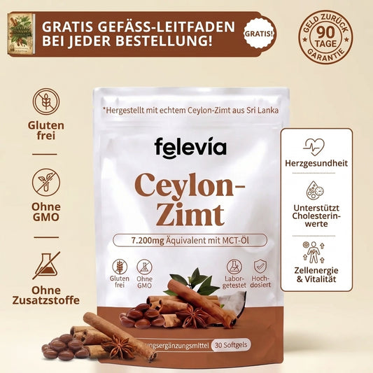 Ceylon-Zimt, 7200 mg Äquivalent, mit MCT-Öl